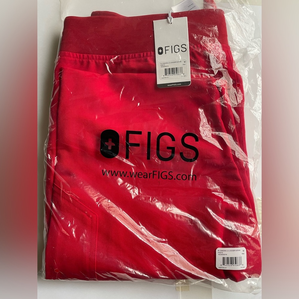 FIGS Pop Red Zamora 2.0 Jogger Scrub Pant